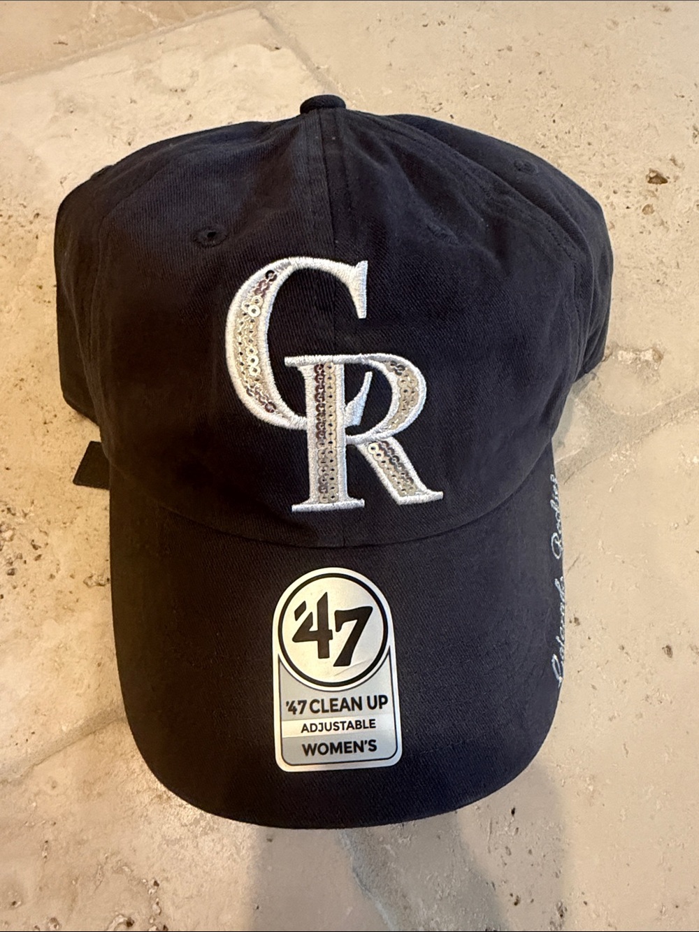'47 Women's Black Cap with White Sequin CR Logo